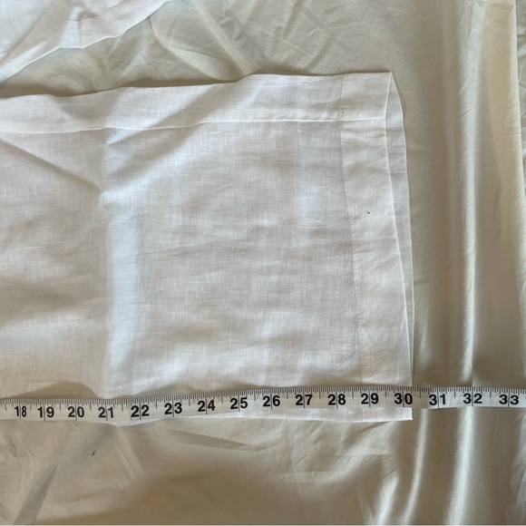 🇨🇦THE SLEEP SHIRT white linen capris size S - Picture 5 of 8